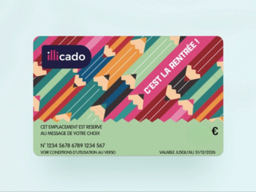 Vente: e-Carte cadeau illicado "Rentrée scolaire" (100€)