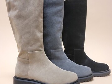 Bulk Lots: 18 Pairs Gray Suede Boots