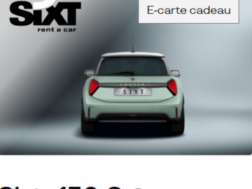 Vente: e-Carte cadeau Sixt France (150€)