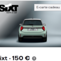 Vente: e-Carte cadeau Sixt France (150€)