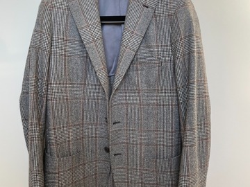 Selling with online payment: [EU] Gabo Napoli grey glen check jacket, size 38R