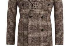 Selling with online payment: [EU] NWT Suitsupply brown baby alpaca checked coat, size 38R