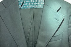 Selling with online payment: SUITSUPPLY 36R SINGLE BREASTED CUSTOM DARK GREEN SUIT AND TROUSER