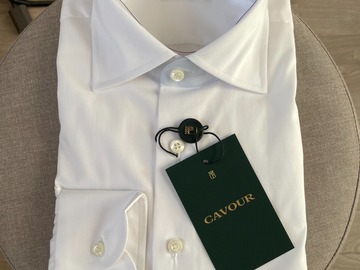 Selling with online payment: [EU] NWT Cavour Sartoria white oxford shirt, size 40