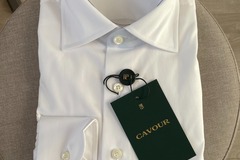 Selling with online payment: [EU] NWT Cavour Sartoria white oxford shirt, size 15.75/40
