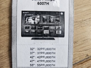 À donner: tv Philips 42plf6007h 
