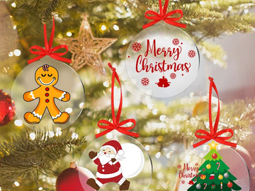 Bulk Lots: 500pcs Christmas Ball Ornaments Acrylic Discs