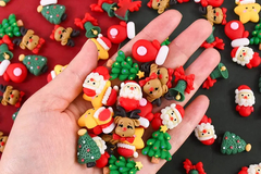 Bulk Lots: 2000pcs Christmas Santa Cabochons for DIY Crafts Hair Jewelry