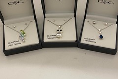 Bulk Lots: 40 sets--CZ Necklace & Earring Sets in Gift Box--$2.49 set!