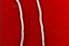 Bulk Lots: 80 pcs--3MM Snake Chain 24" plated silver--$1.25 pcs