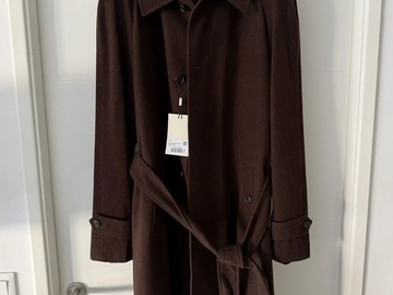 Selling with online payment: [EU] NWT Suitsupply chocolate brown s180 belted coat, size 38R
