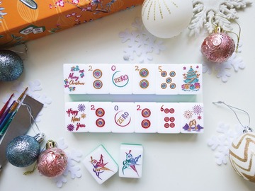  : Merry Xmas and Happy New Year Mahjong Gift Set & Beautiful Card