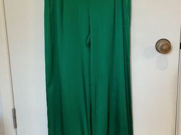 Selling: Green Silk Trousers, Size M