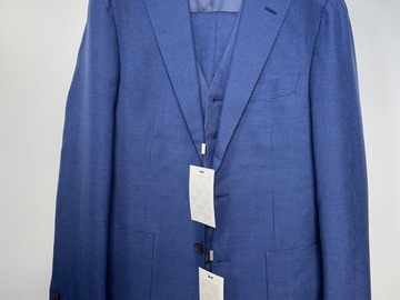 Selling with online payment: [EU] NWT Suitsupply mid blue puppytooth 3pc suit, size 36R