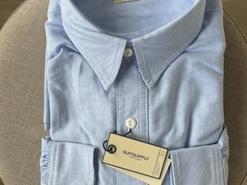 Selling with online payment: [EU] NWT Suitsupply light blue selvedge chambray shirt, size S