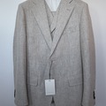 Selling with online payment: [EU] NWT Suitsupply beige flannel 3pc suit, size 36R