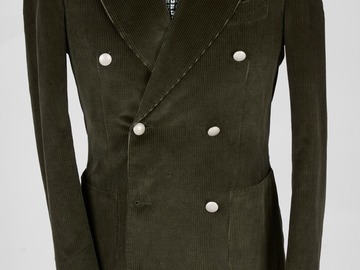 Selling with online payment: [EU] NWT Suitsupply dark green corduroy db suit, size 38R