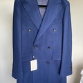 Selling with online payment: [EU] NWT Suitsupply mid blue herringbone coat, size 36R
