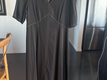 Selling: Beautiful Black Dress with white stitching 