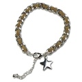 Bulk Lots: 80 pcs-Silver Star Bracelet 7 1/4"-$1.25 pcs