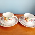 Vente: 2 tasses et leurs soucoupes en porcelaine de Limoges