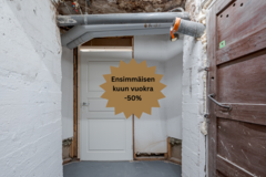 Vuokrataan: 14m2 lämmin varastotila Eirasta - Ensimmäinen kuu -50%
