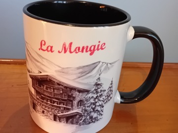 Vente: Mug décor montagne hiver "La Mongie"