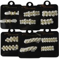 Bulk Lots: 600 pcs-Pearl Beaded Hair Barrettes-Gold Accent-$0.16 pcs