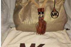 Bulk Lots: Michael Kors Golden Tan Gathered Mariner Rope Drawstring Tote