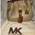 Bulk Lots: Michael Kors Golden Tan Gathered Mariner Rope Drawstring Tote