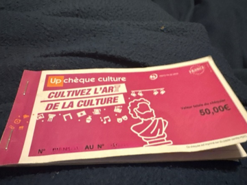Vente: Chèques cadeaux Up Culture (50€)