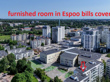 Renting out: furnished room in Espoo, bills covered, available Dec 17. 2025