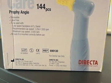 Nieuwe apparatuur: Te koop: Directa ProphyCare Prophy Angle – 144 stuks