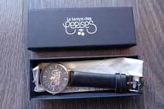 Vente: Montre noire et dorée Le Temps des Cerises - Neuve