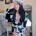 Selling with online payment: Plush Cow Onesie + Wig