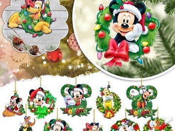 Bulk Lots: 200pcs Mickey Mouse Christmas Ornaments Flat