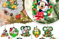 Bulk Lots: 200pcs Mickey Mouse Christmas Ornaments Flat