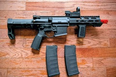 Selling: KWA Ronin T6 VM4 PDW AEG with red dot and two mags