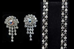 Bulk Lots: 50 pairs-Assorted Swarovski Rhinestone Earrings--$1.99 pr