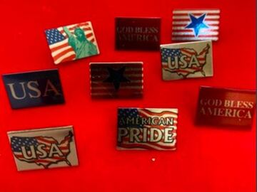 Bulk Lots: 400 pcs--Patriotic Pin Jewelry--$0.25 pcs!