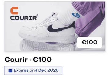 Vente: e-Carte cadeau Courir (100€)