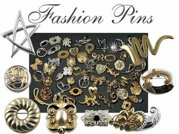 Bulk Lots: 132--Ladies Fashion Pins-Brooches--$0.74 pcs!!
