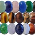 Bulk Lots: 100Genuine Semi Precious 18/13mm Oval Cabachons- $.99 pcs