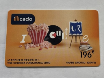 Vente: Carte illicado Culture (196€)