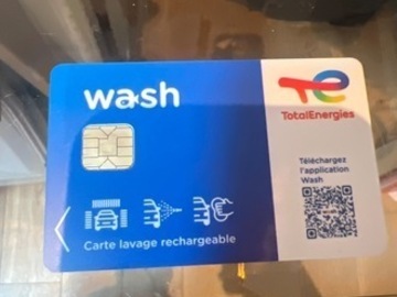 Vente: Carte Total Wash lavage voiture (99€)