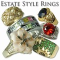Bulk Lots: 10 pcs-Ladies S/S Estate Rings-PRICE DROP-$9.99 each!