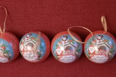 Vente: 6 BOULES DE NOEL A GARNIR