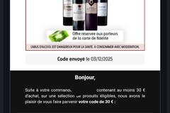 Vente: 3 Code Intermarché Drive (90€)