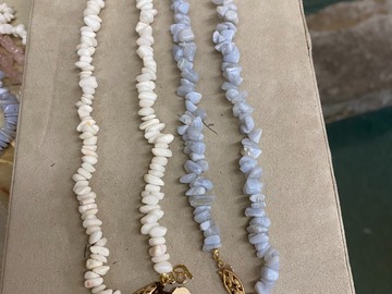 Bulk Lots: 25 pc-Gemstone Nugget Necklaces-14KT Gold Clasps-$5 ea
