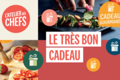 Vente: 5 e-cartes cadeaux l'Atelier des Chefs (295€)